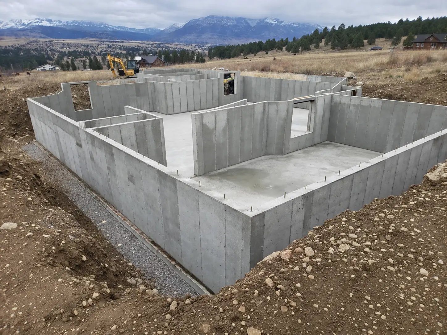 Concrete foundation construction project in pueblo, colorado